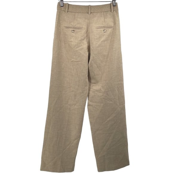 Aritzia Wilfred The Effortless Pant heather oat Beige wide leg minimalist career - Picture 3 of 11